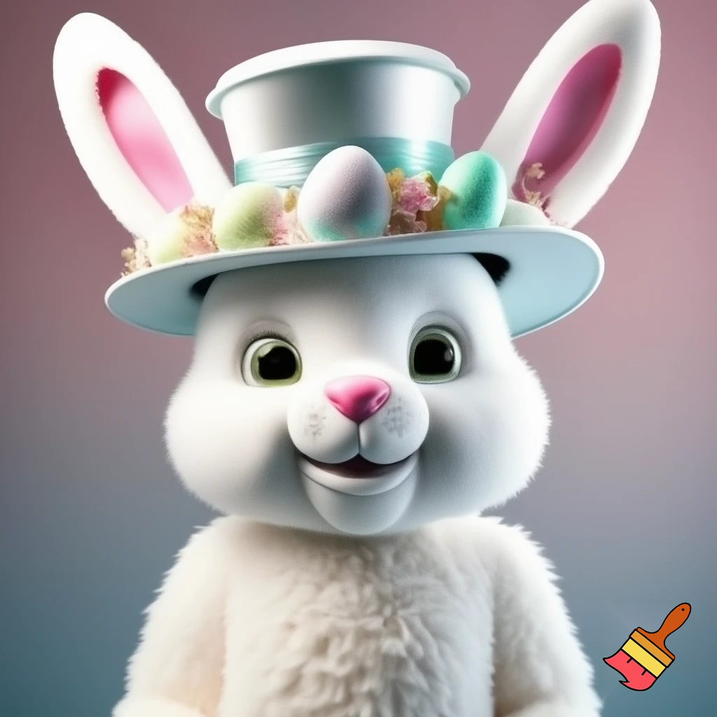 Mascot costume, Easter bunny top hat special top hat