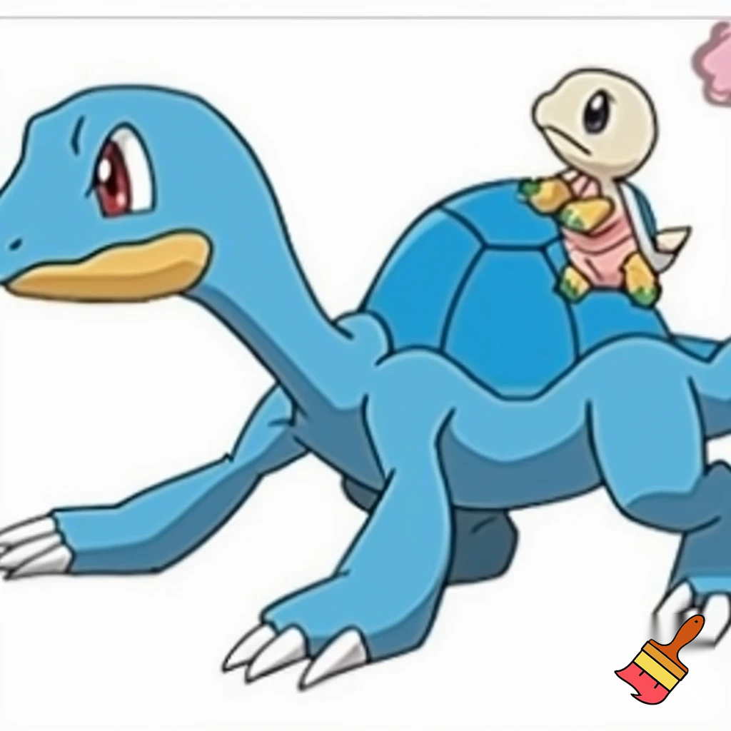 blue rookie level veemon agumon digimon squirtle pokemon fusion with skinny short arms and skinny short legs deatailed tiny turtle creature