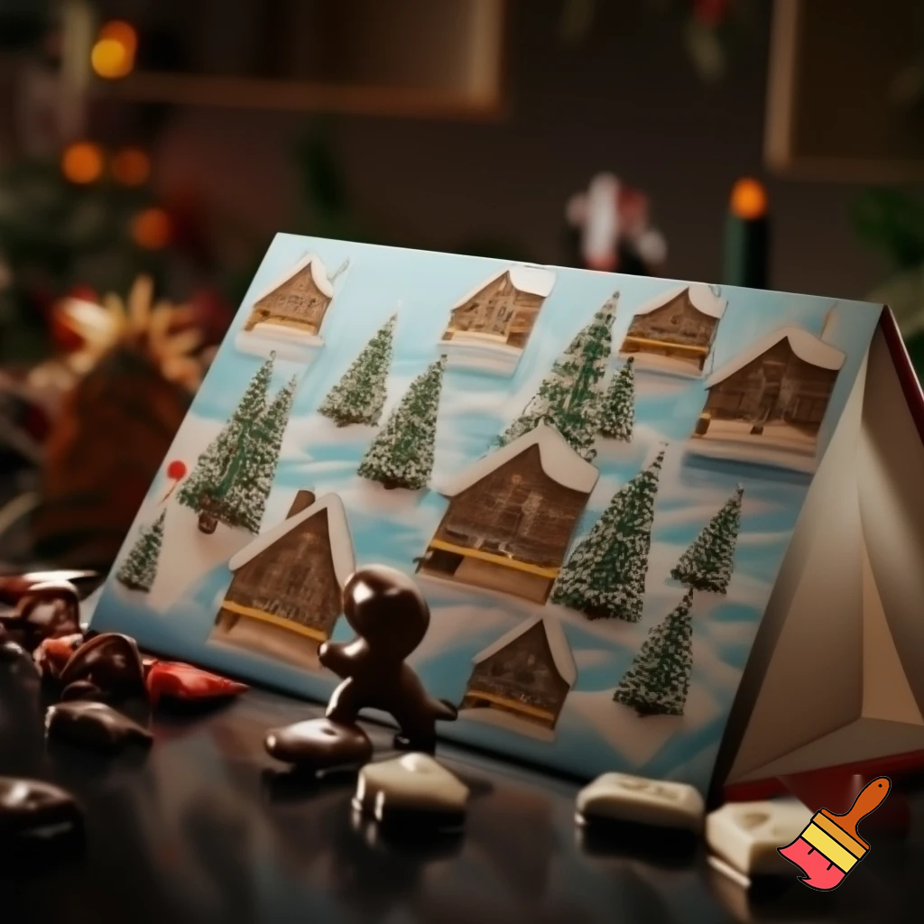 Open calendar, the Alpine calendar calendar, chocolate elephant calendar Christmas Christmas Alvin calendar Christmas chocolate straight in Santa Claus