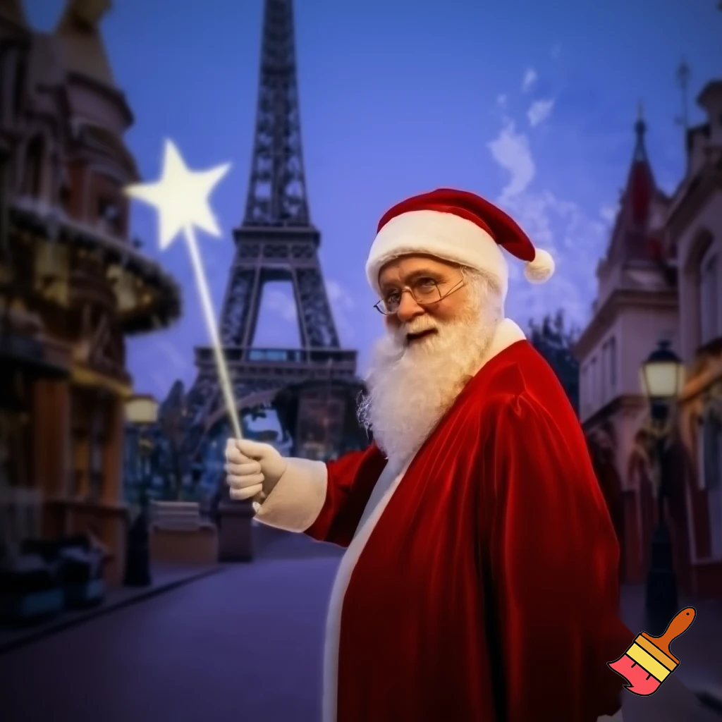 Paris Santa Claus with his magic wand with the star Disneyland Disneyland