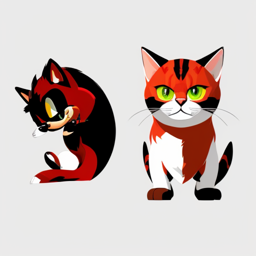 red sonic red tails monsterhunter red felyne cat and red klonoa
