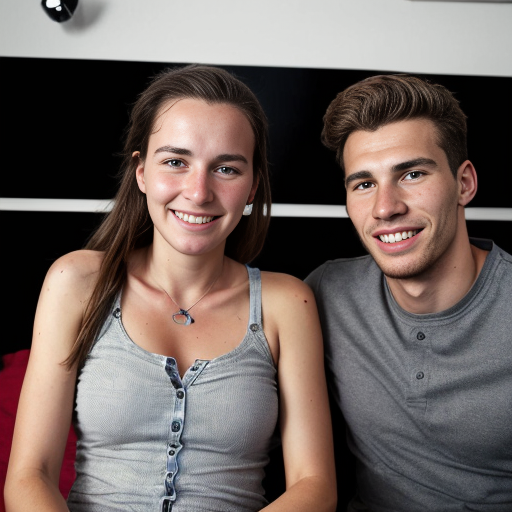 Goretzka and Vanessa at they having free time at the house 