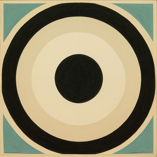 Fill a Circle with something abstract and figurative in o‘keeffe style 