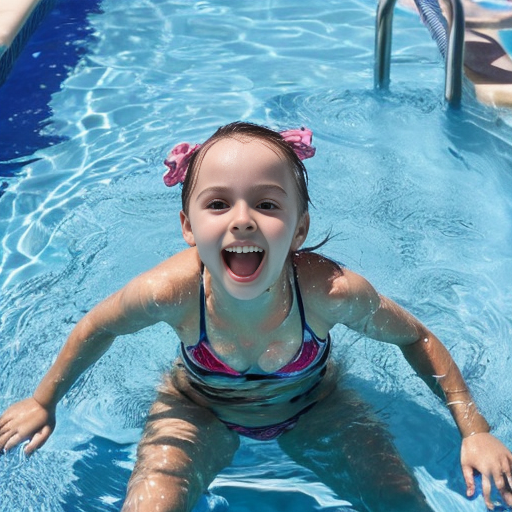 A girl in a pool party now make them turn around touch their out of the pool
Take them out of the pool