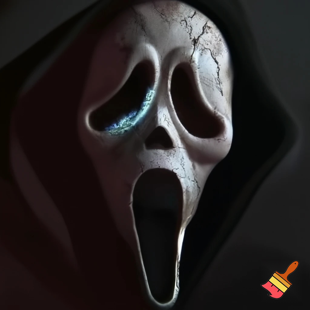 A horror mask for a new film similar to Ghostface from Scream
