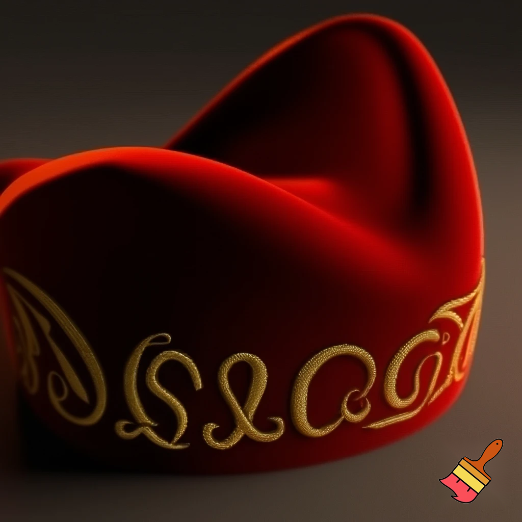 Christmas wizard hat written and velvet