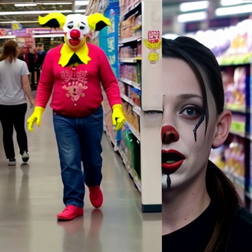 Cctv footage clown vs peppa Walmart