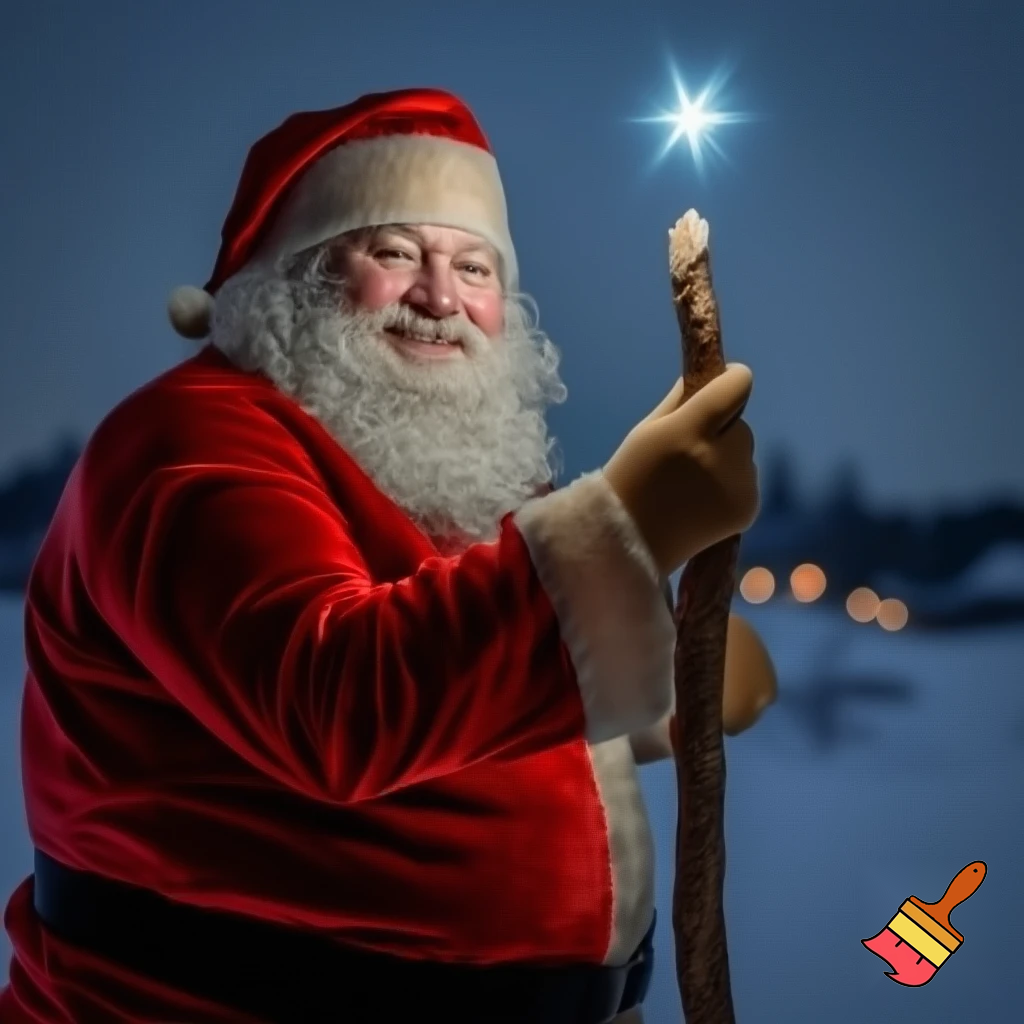 Ratha Santa Claus with the walking stick a star