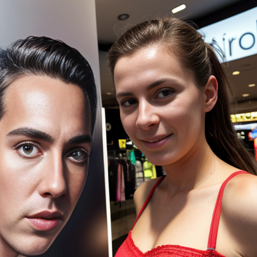 Goretzka and Vanessa at the shopping mall 