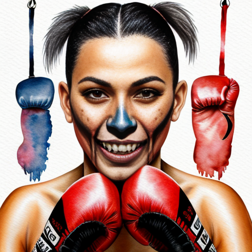 deadly dog,sharp teeth, blood driping, face tats, nose ring,navey bluey prisenor fit mug shot boxing gloves
