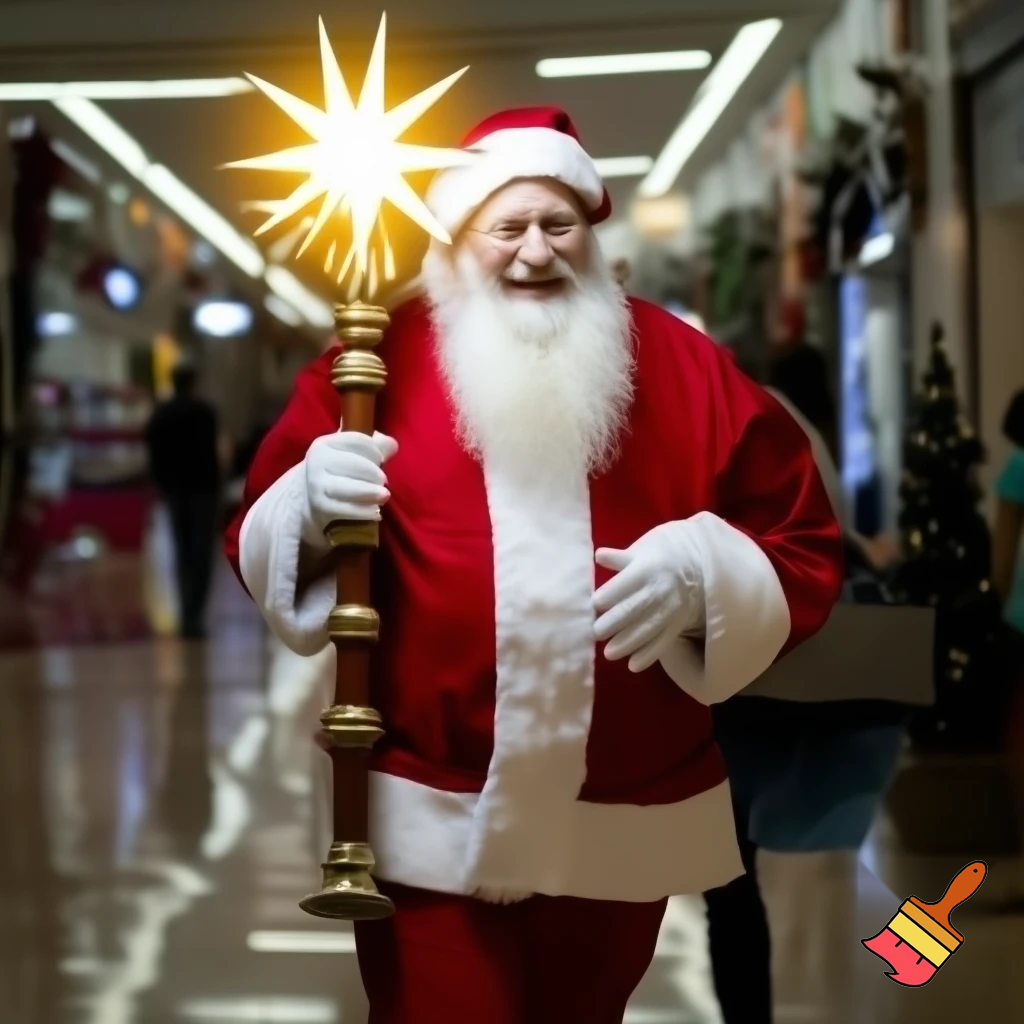 Santa Claus walking at the shopping centre a wizard Santa Claus the real Santa Claus🌟💫🎄🎁🎁🎁🎁🎁🎁🎁🎁🎁🎁🎁🎁 stick Santa Claus the big Santa Claus with a star walking stick with the star Santa Claus special Santa Claus🌠