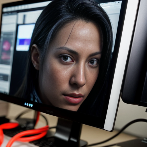 erstelle ein bild wo ein Computer zu sehen ist das soll Ki darstellen und es soll eine Falsche Information anzeigen

