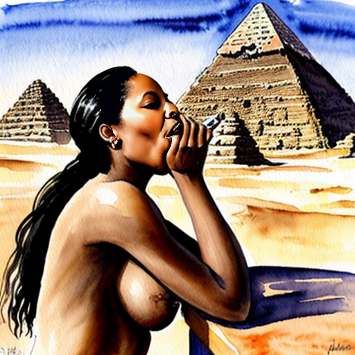 Youn milf naked blowjob black man in the pyramids 
