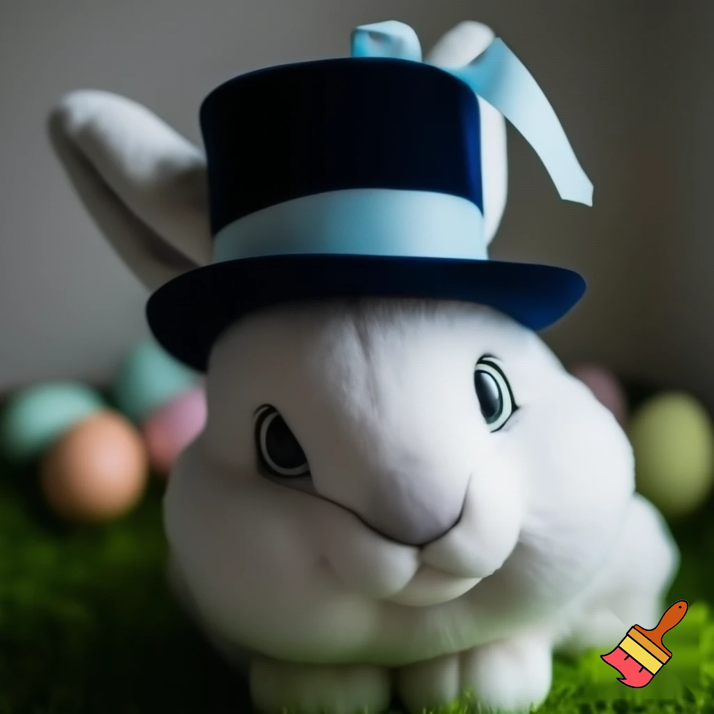 Easter bunny mascot costume top hat special Easter bunny, expensive and a delicate