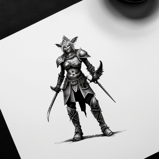 inked fantasy warrior