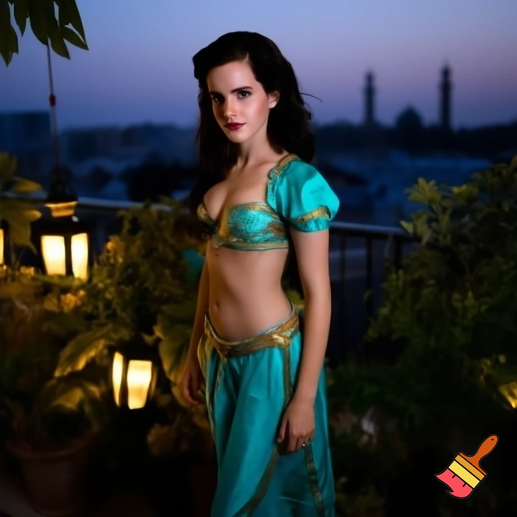 emma watson as princess jasmine dress 