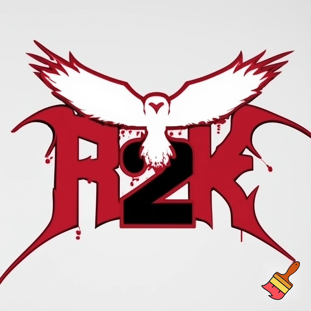 "A bold, minimalist logo for the chest of a men’s t-shirt, using only blood red, white, and black colors on a transparent background. Feature the text 'BACK2BACK' in all caps, using a sharp, aggressive graffiti-style font with subtle stylistic flourishes, with 'BACK' and 'BACK' in blood red with crisp black outlines and minimal shadowing for depth, and the '2' in black with a blood red outline, slightly larger for emphasis. Arch the text slightly upward for a dynamic, athletic vibe, sized for horizontal t-shirt placement (10-12 inches wide). Position a falcon silhouette with wings spanned horizontally, head forward-facing with prominent, fierce blood red eyes staring intimidatingly, placed so the head is centered above the '2'. The falcon’s wings should span across the entire text as a subtle background silhouette, with wing tips extending slightly beyond the text’s edges, and tail feathers extending slightly below the 'K2K'. The falcon’s body and wings are white with a thin blood red outline matching the text’s red, ensuring a lightened appearance without any streaks or graphics beneath the wings or tail. Ensure the falcon blends seamlessly as a background silhouette, complementing the text without overpowering it. Keep the design clean, high-contrast, and professional, with no additional icons or embellishments, delivering a bold, timeless, and universally appealing look optimized for t-shirt printing