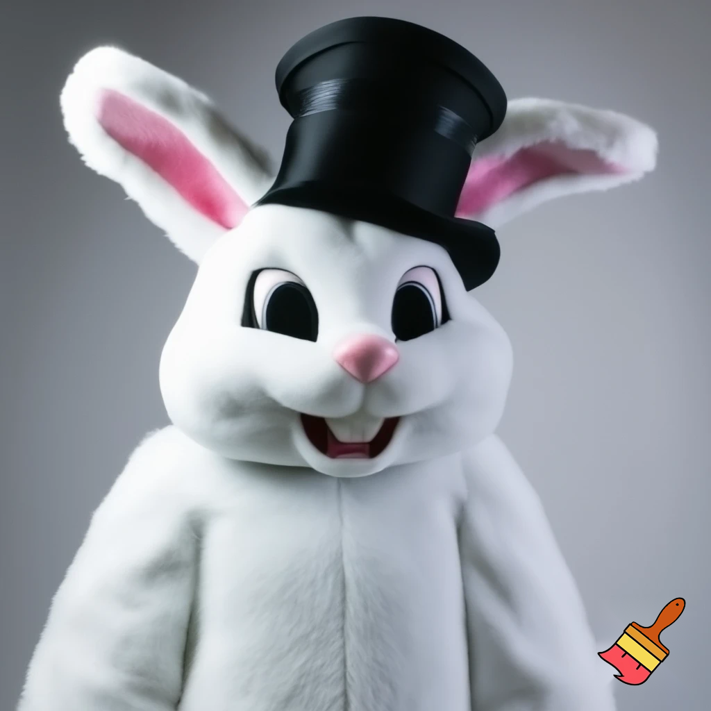 Easter bunny mascot costume top hat special top hat