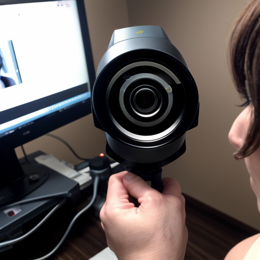 Grainy CCTV security camera footage tetfrom a first-person POV Disposable camera with subtle fisheye lens distortion and a timestamp in the corner '05/04/2002 12:45', 'REC' indicator blinking. Photorealistic analog surveillance style of a dimly lit hospital room at night: A woman with no shirt being examined by a doctor with no stethascope.