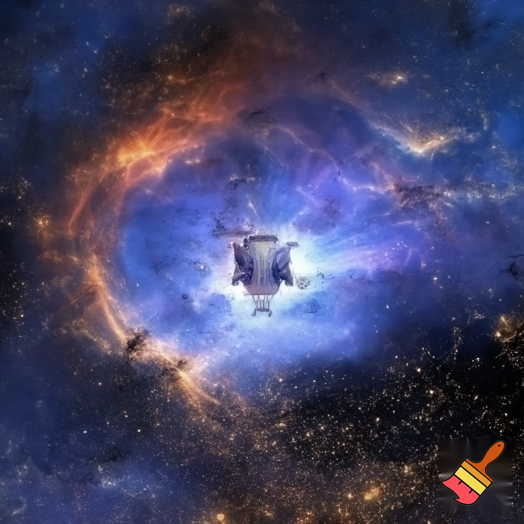 Create some space inspired art about the book The Beginners Guide To Artificial Intelligence by Frank Dartey Amankonah