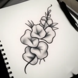 april birth flower tattoo