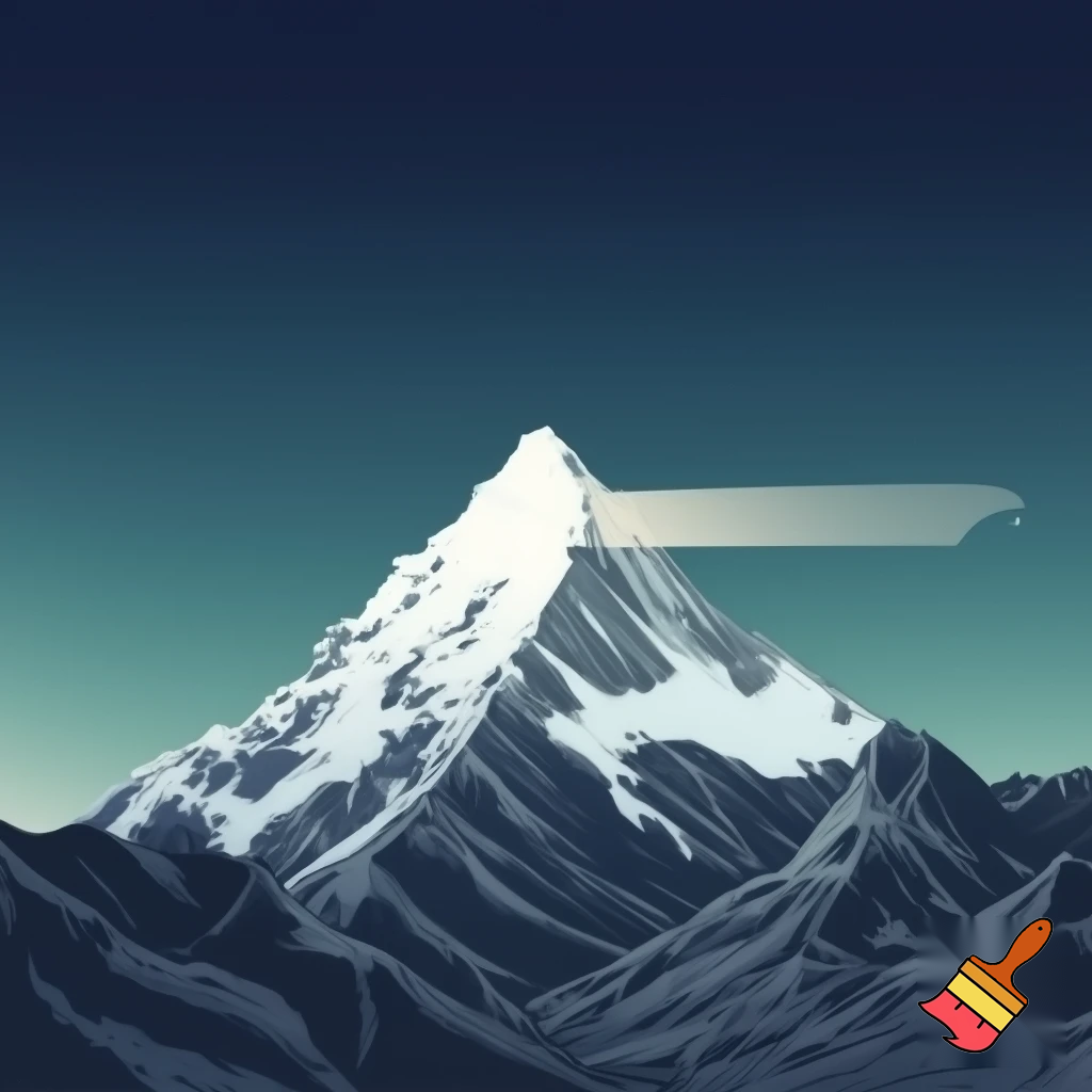 single icon of mountain 