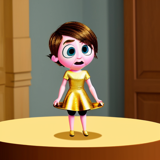 inside out style happy proud gold holding trophy one person gold cartoon animation style orange skin proud excited cute skin orange