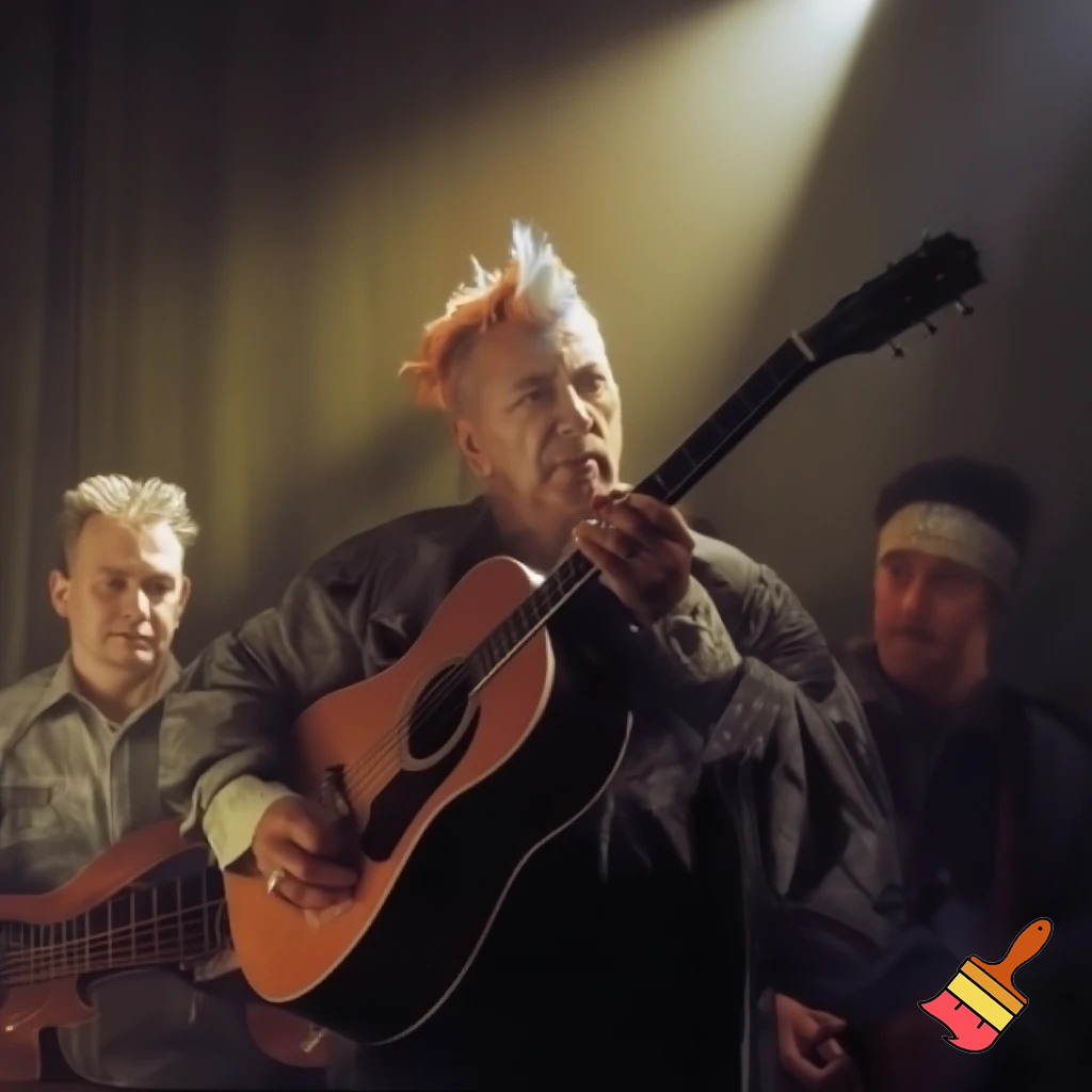 Sex Pistols playing MTV unplugged concert 