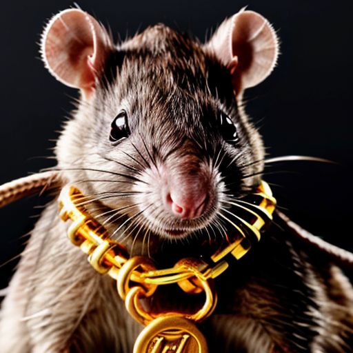 MUGSHOT OF BUFF RAT WITH GOLD CHAIN