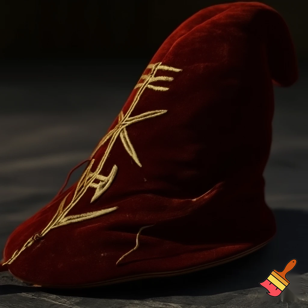 A wizard Santa Claus hat read✨✨🎄💫 velvet a wizard hat