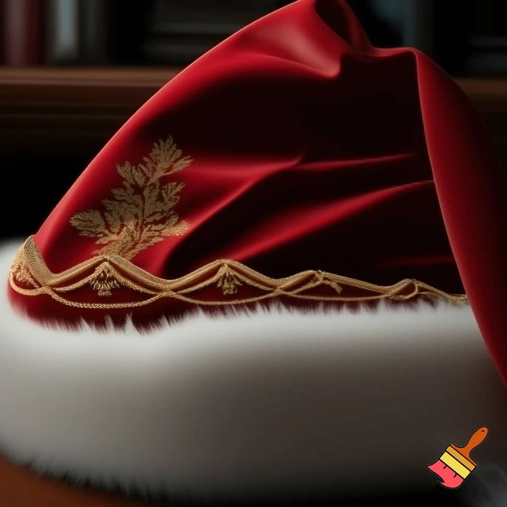 A wizard Santa Claus hat read✨✨🎄💫 velvet a wizard hat
