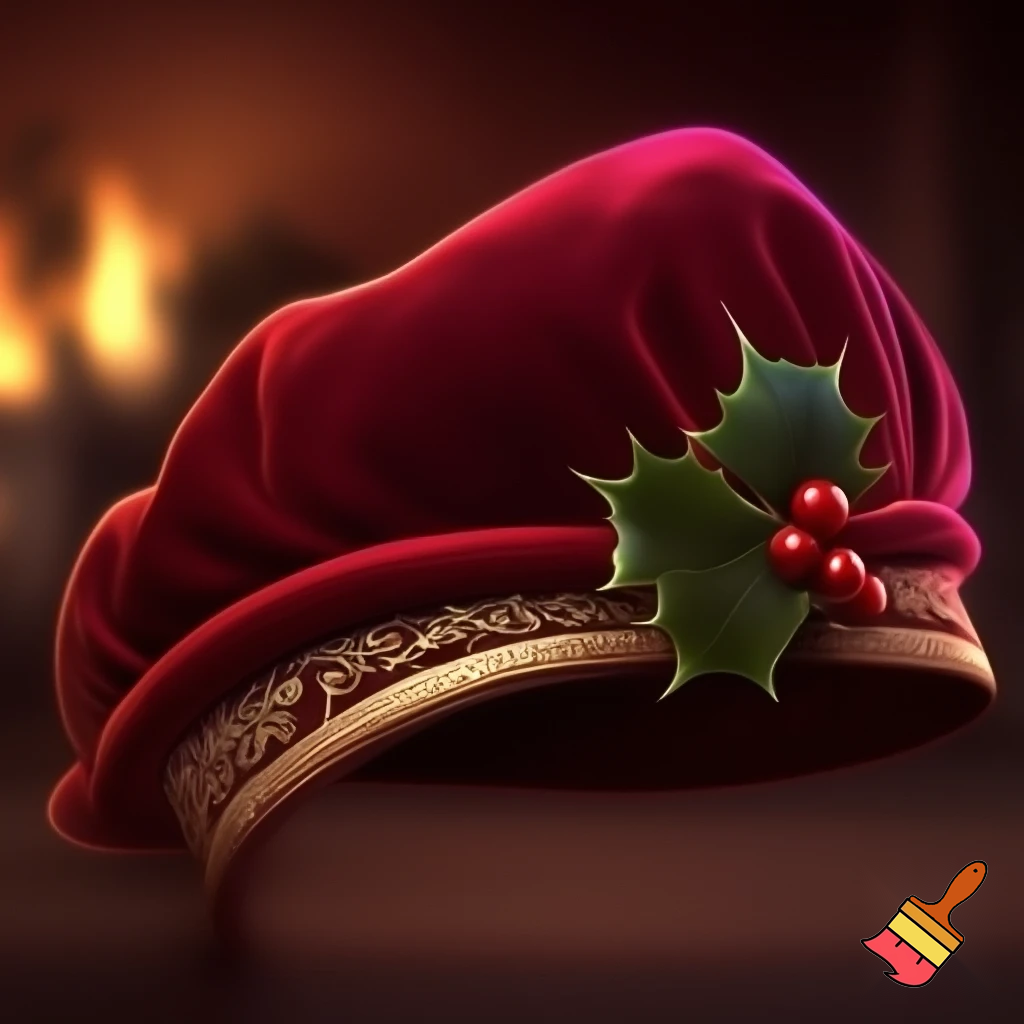 Christmas velvet hat