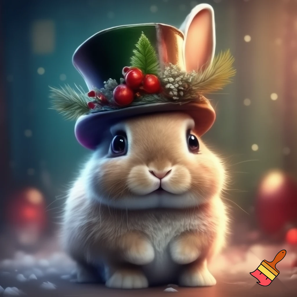 Christmas Easter bunny top hat