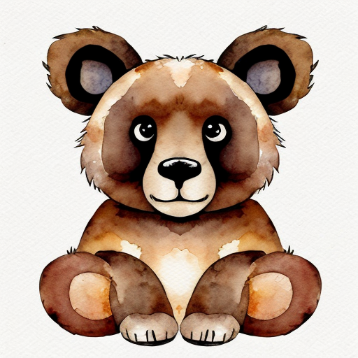 bear kangroo hybrid line art cartoon style pixel art