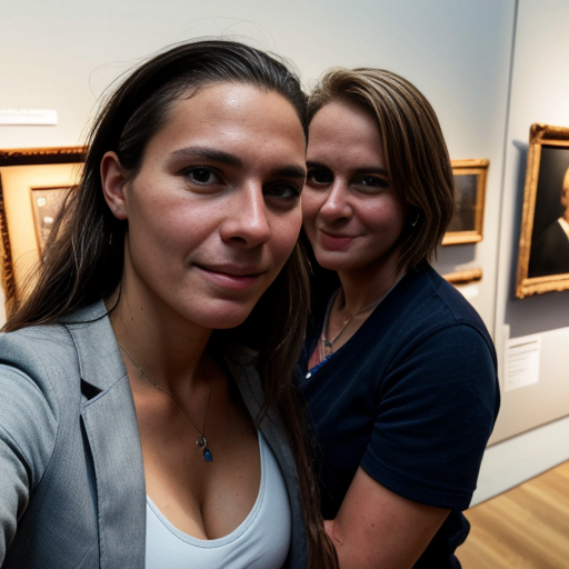 Goretzka and Vanessa at the museum 