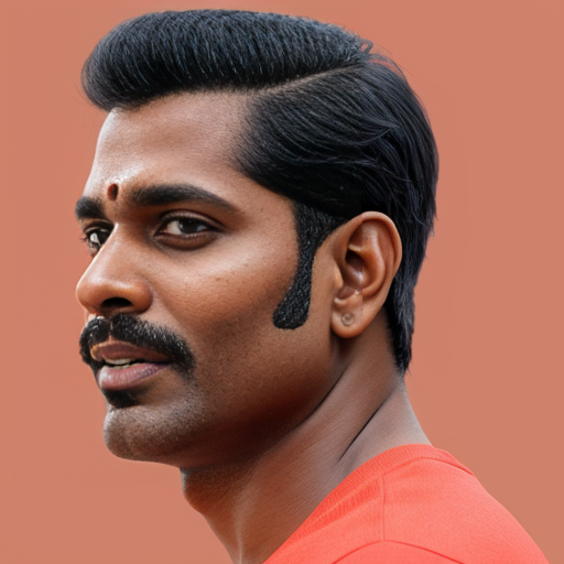 Make a indian man 2d vector style front, side, back pose