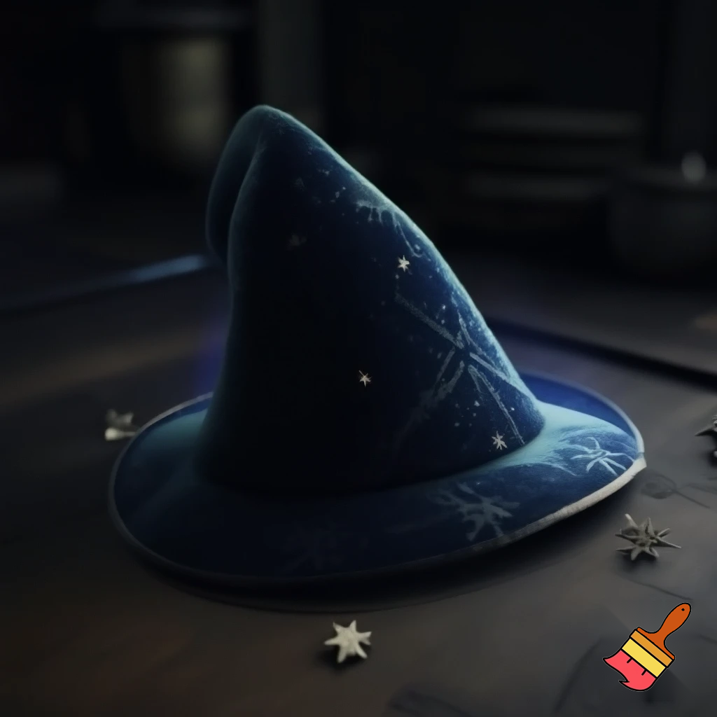 Christmas wizard hat stars and means read a Christmas hat
