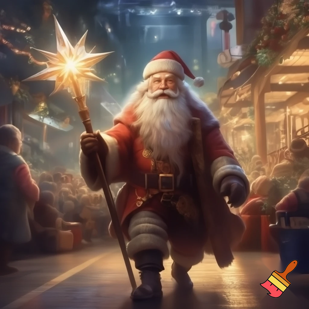 Santa Claus walking at the shopping centre a wizard Santa Claus the real Santa Claus🌟💫🎄🎁🎁🎁🎁🎁🎁🎁🎁🎁🎁🎁🎁 stick Santa Claus the big Santa Claus with a star walking stick with the star Santa Claus special Santa Claus🌠