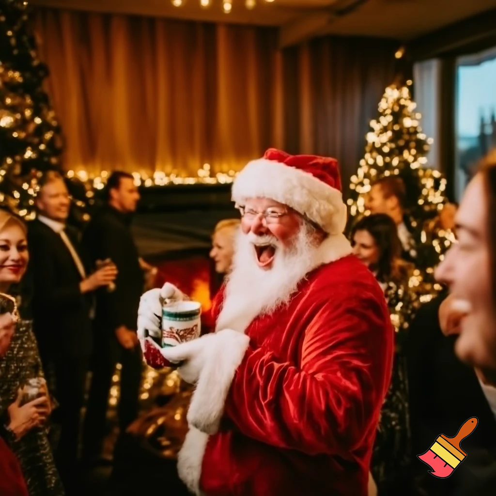  Santa Claus Christmas party at the house