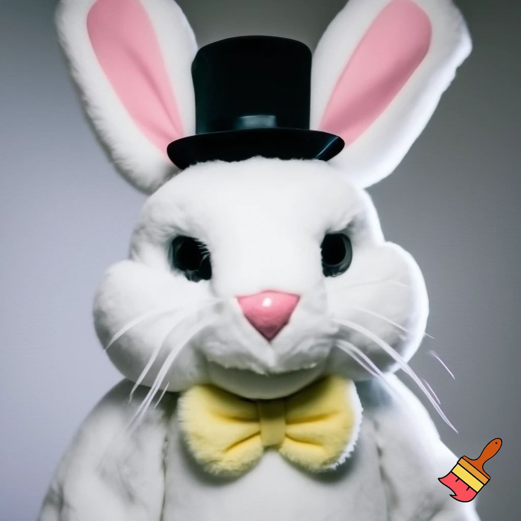 Easter bunny mascot costume top hat mascot costume magic whiskers
