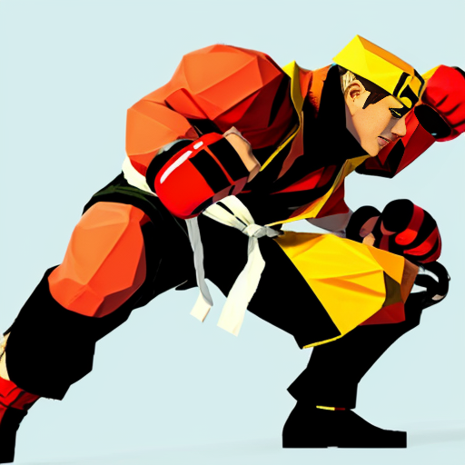 fait moi une image jacket de jeu vidéo avec le titre Zoo Punch qui est un jeu de combat à la street fighter avec un style low poly se sont des aniamux humaniser qui se batte