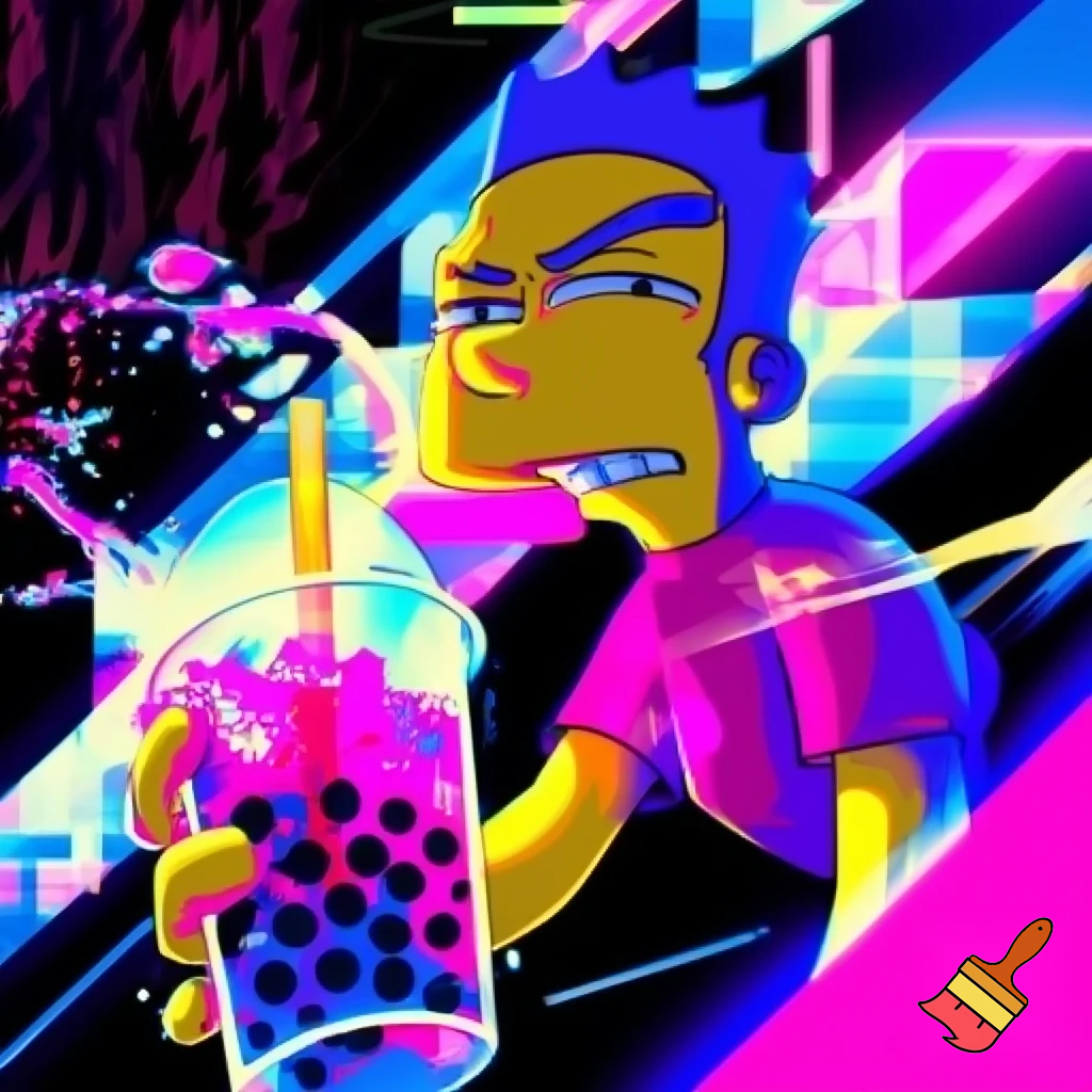 BART SIMPSON ANIME BOBA VIBES