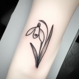 january birth flower tattoo