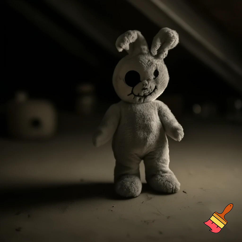 Easter bunny toy creepy toy mascot costume