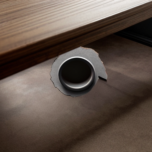 tło pod stołem i norą myszy, bez niej na zdjęciu