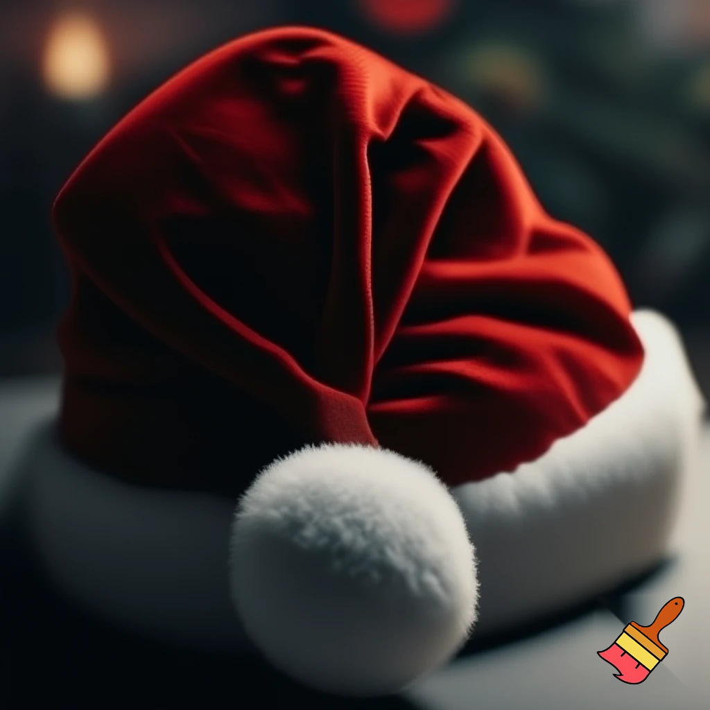 Christmas wizard hat written and velvet Santa Claus hat