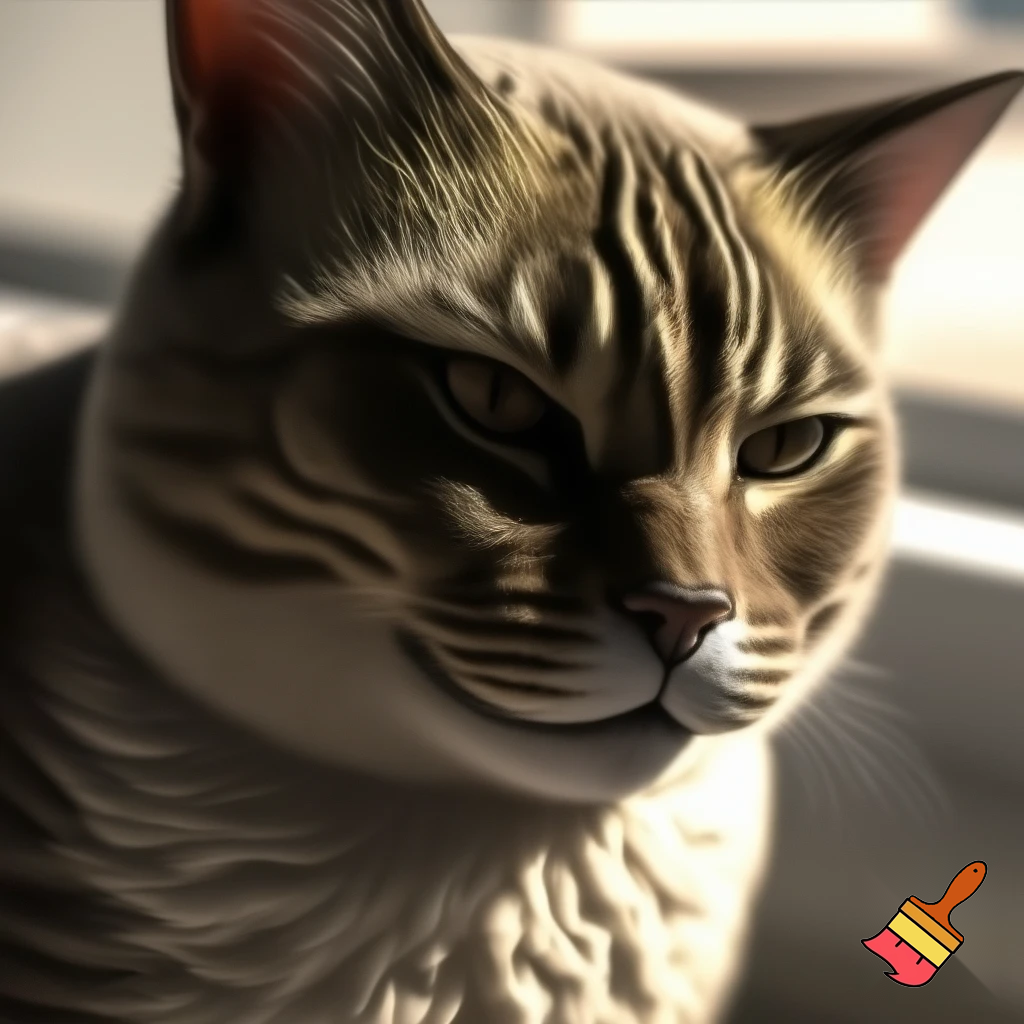 Cat with a stupid smirk