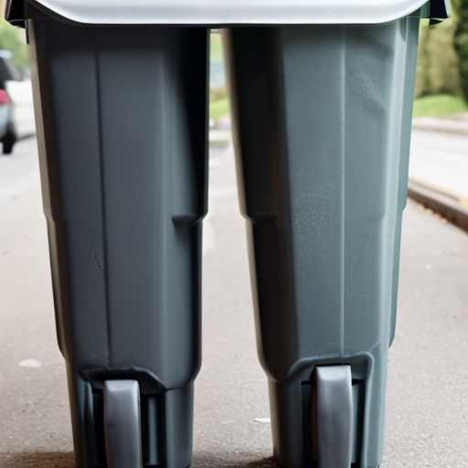 Trashcan intergrated to one leg of a pants