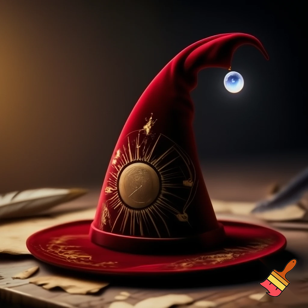 A wizard Santa Claus hat read✨✨🎄💫 velvet a wizard hat