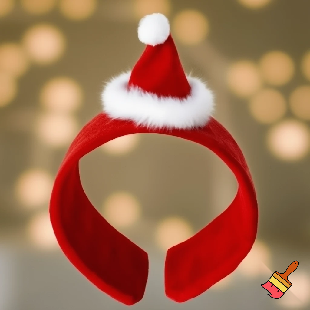 Christmas headband with a Santa Claus hat